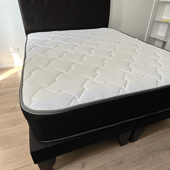 cama 2 plazas europea con colchón nacional de resorte bonnel pluss  3