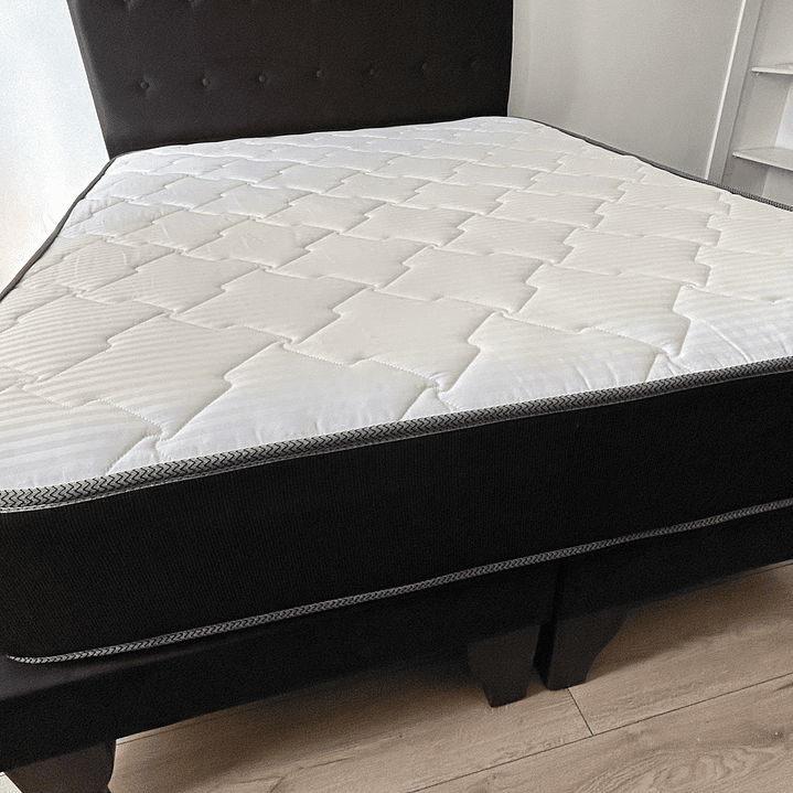 cama 2 plazas europea con colchón nacional de resorte bonnel pluss  1