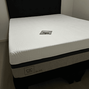 cama 2 plazas bases divididas + colchón modelo balance premium 