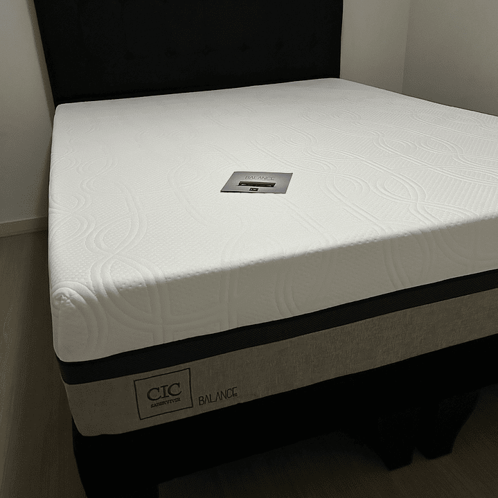 cama 2 plazas bases divididas + colchón modelo balance premium  1