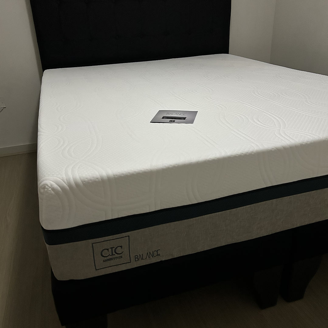 cama 2 plazas bases divididas + colchón modelo balance premium  2