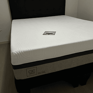 cama 2 plazas bases divididas + colchón modelo balance premium 