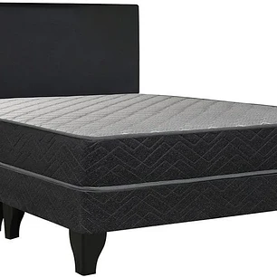 cama en 2 plazas  apolo black celta con colchón de resorte bonnel plus Soff 