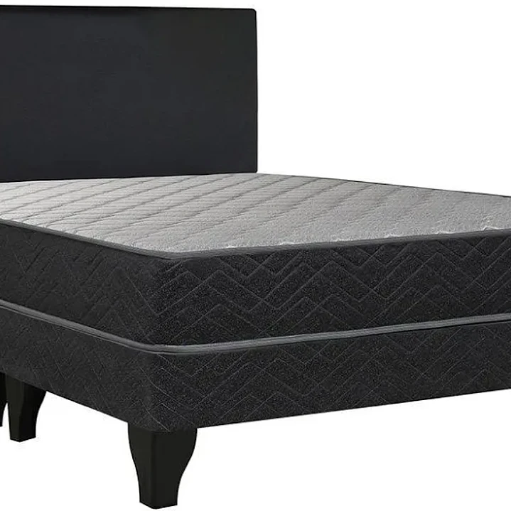 cama en 2 plazas  apolo black celta con colchón de resorte bonnel plus Soff  1