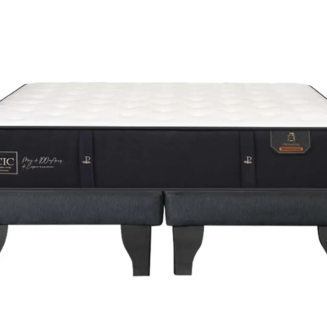 cama premium en 2 plazas bases divididas + colchón premium  3