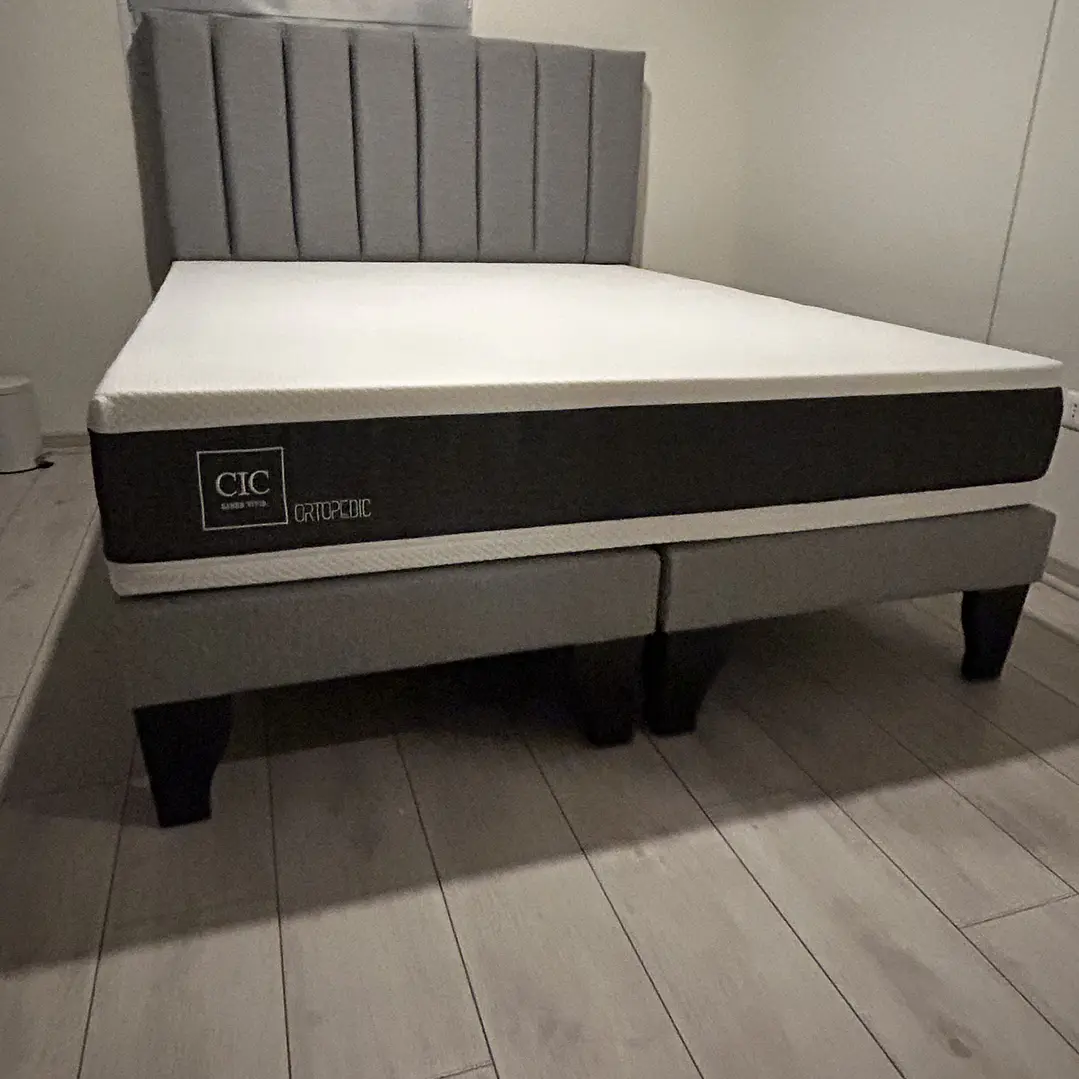 cama lineal en 2 plazas con colchón ortopédico  7