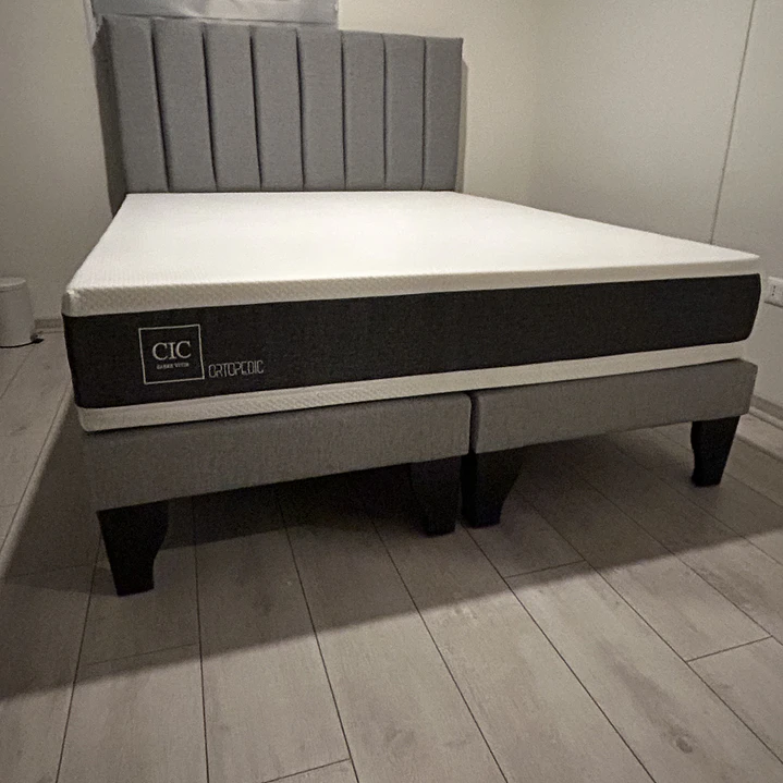cama lineal en 2 plazas con colchón ortopédico  3