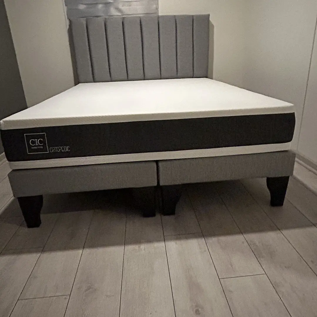 cama lineal en 2 plazas con colchón ortopédico  4