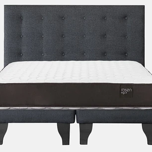 cama 2 plazas ergo-t rosen con bases divididas + respaldo a piso 