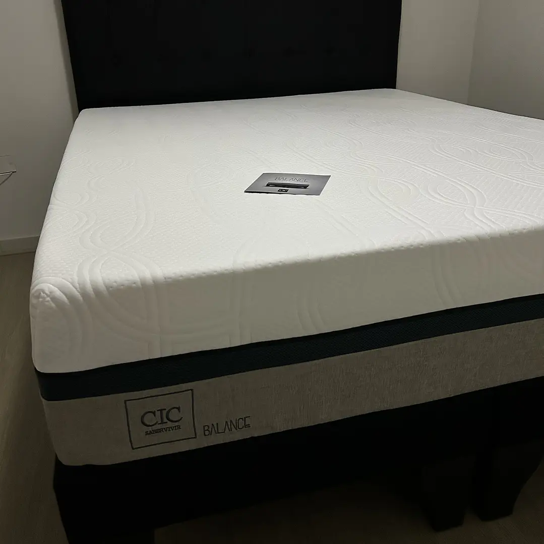 Cama balance en 2 plaza incluye bases ,respaldo ,colchón  4