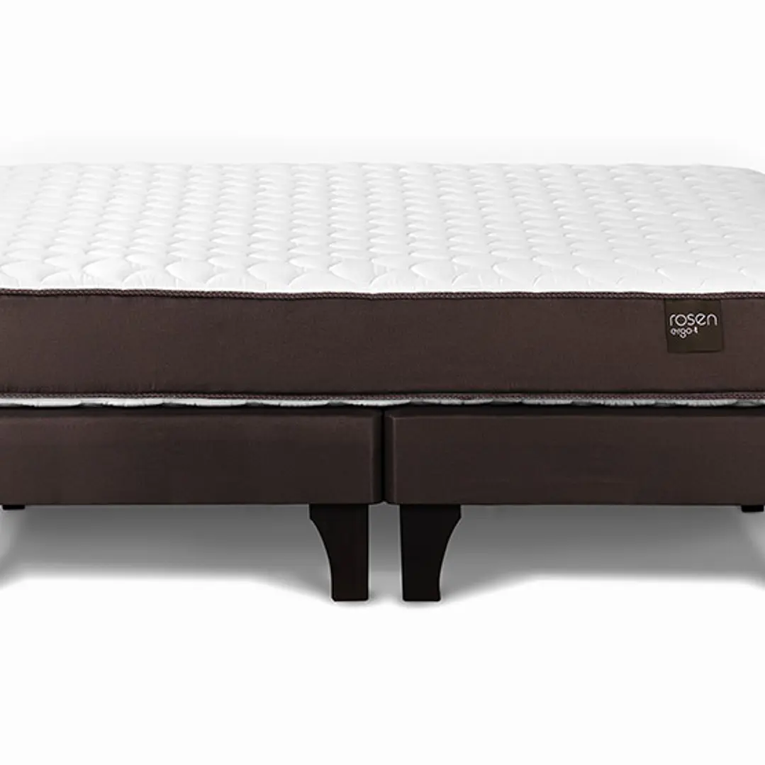 cama 2 plazas ergo-t rosen con bases divididas + respaldo a piso  2