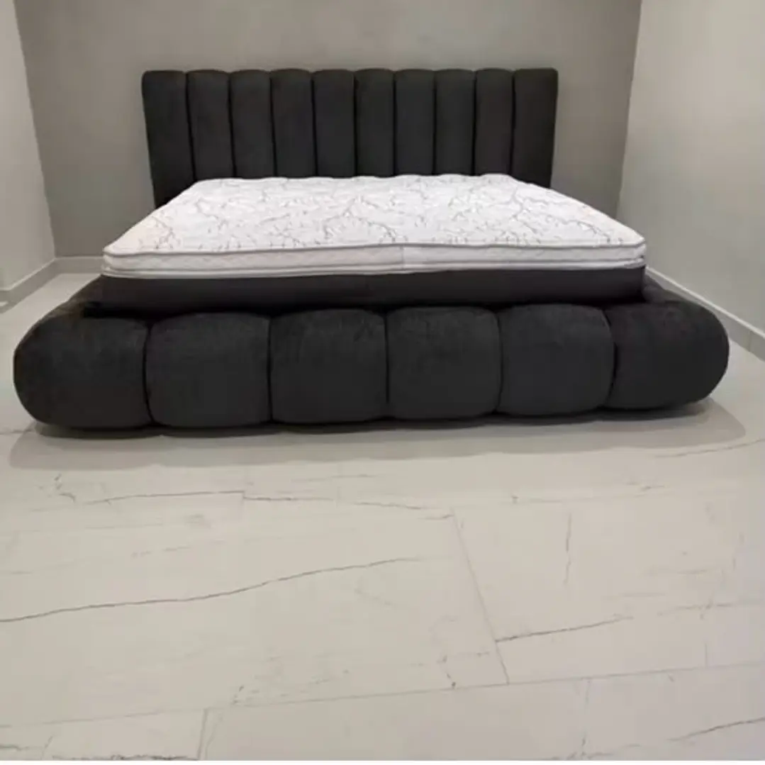 cama king nube premium tela boucle paris  1