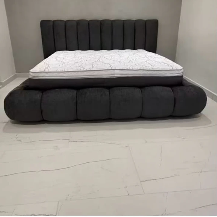 cama king nube premium tela boucle paris  1