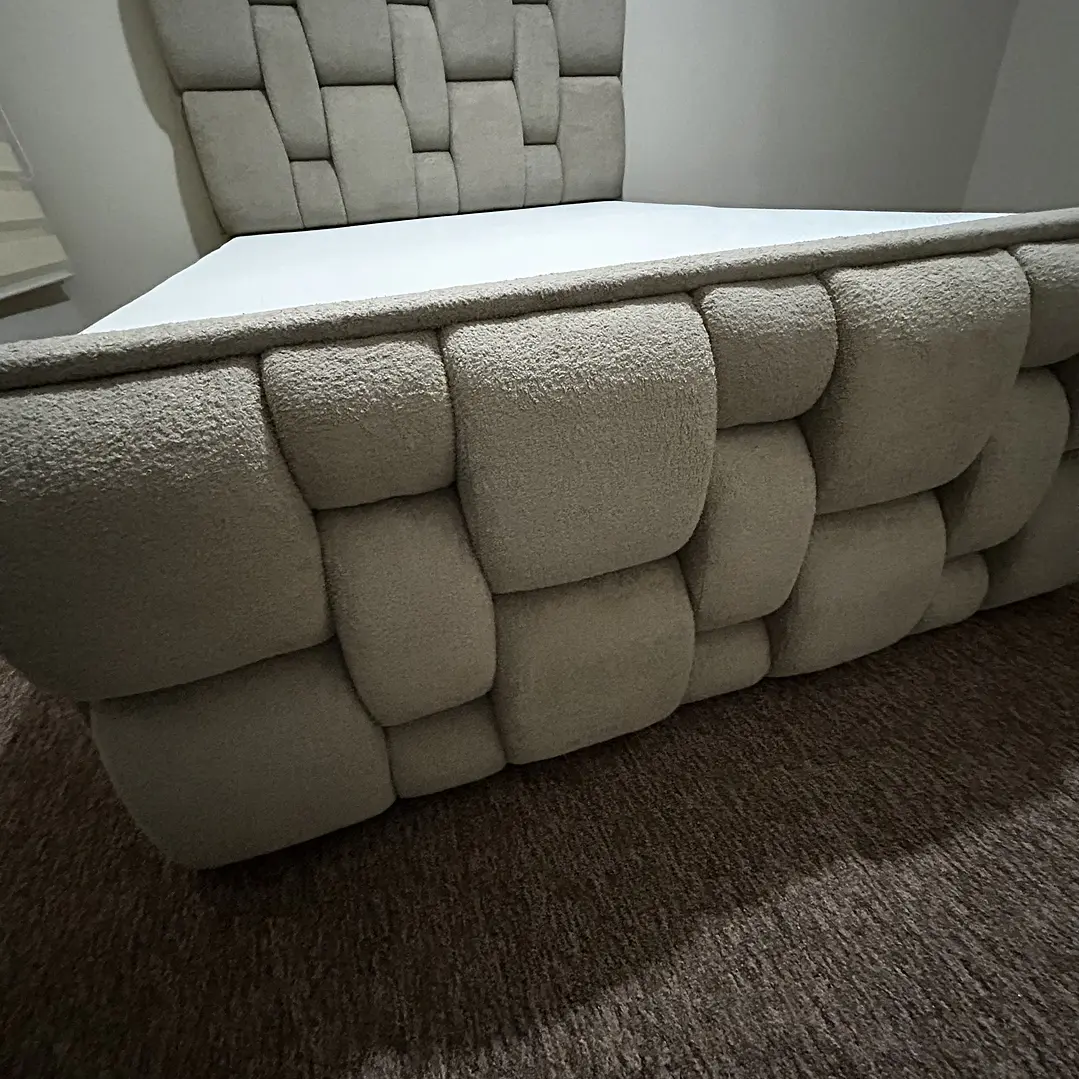 cama boucle 2 plazas con ambos respaldos  5