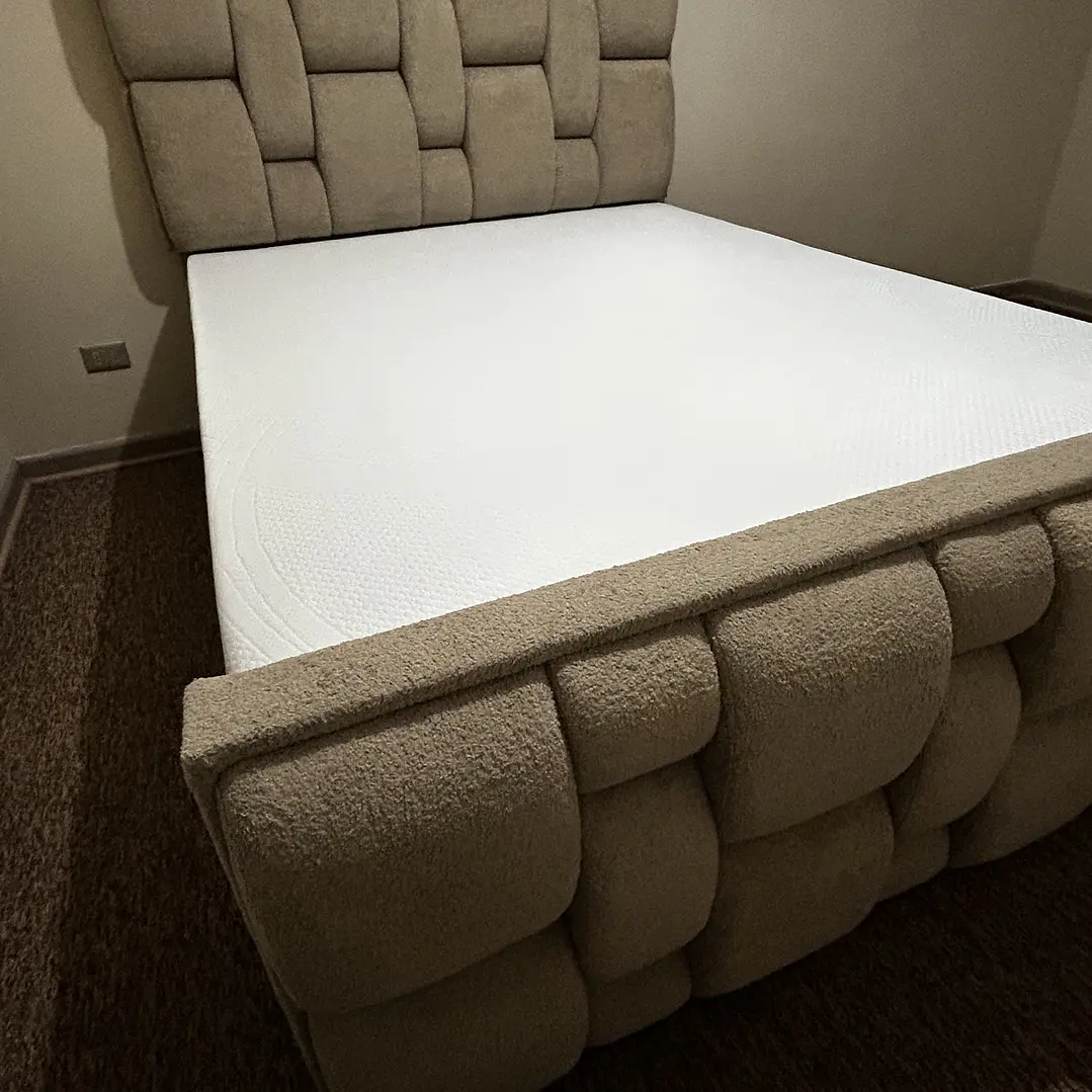 cama boucle 2 plazas con ambos respaldos  6