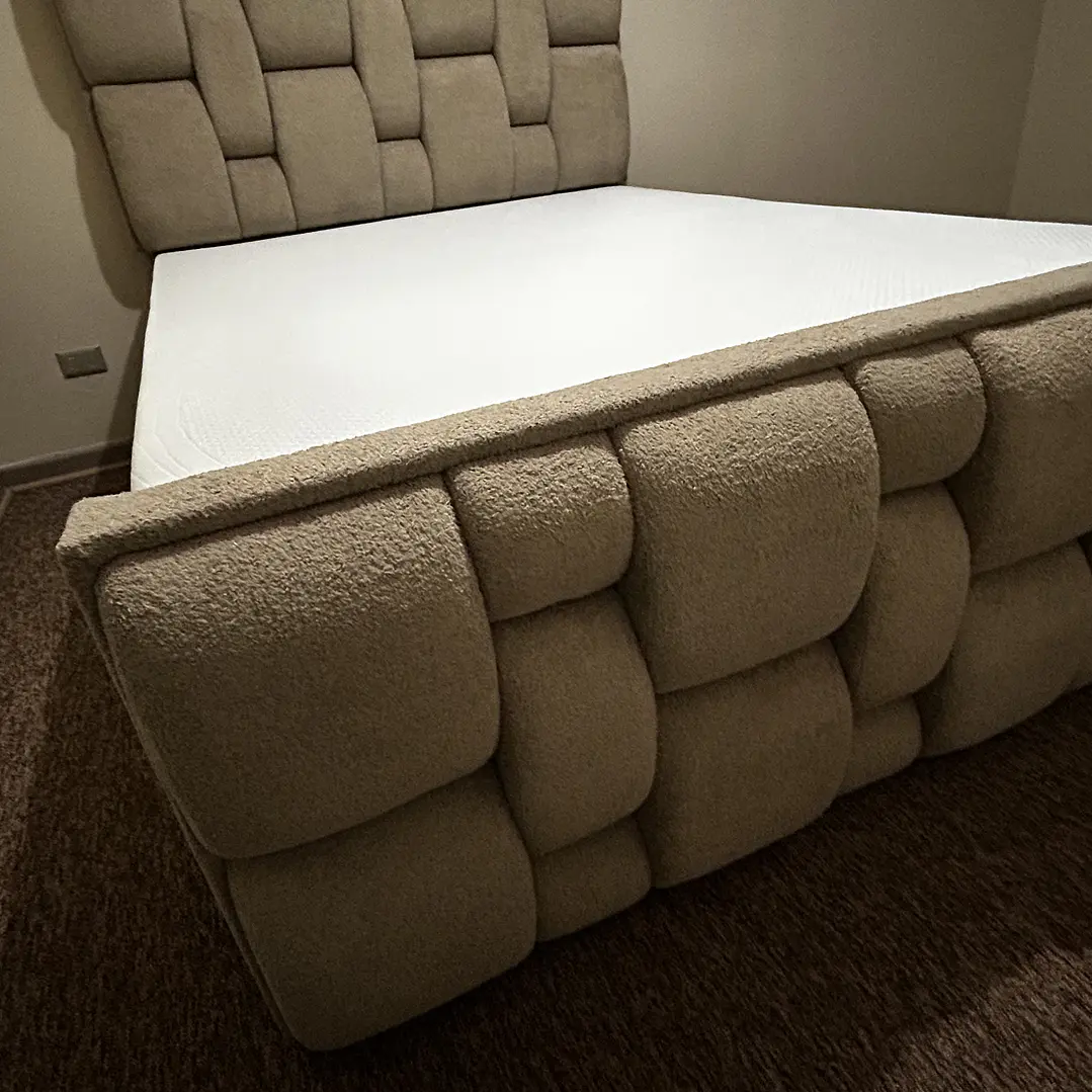 cama boucle 2 plazas con ambos respaldos  4