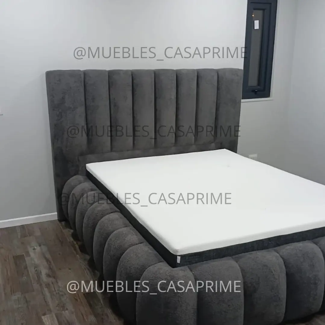 cama king nube premium tela boucle paris  1