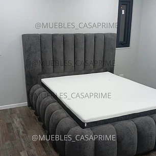 cama king nube premium tela boucle paris 