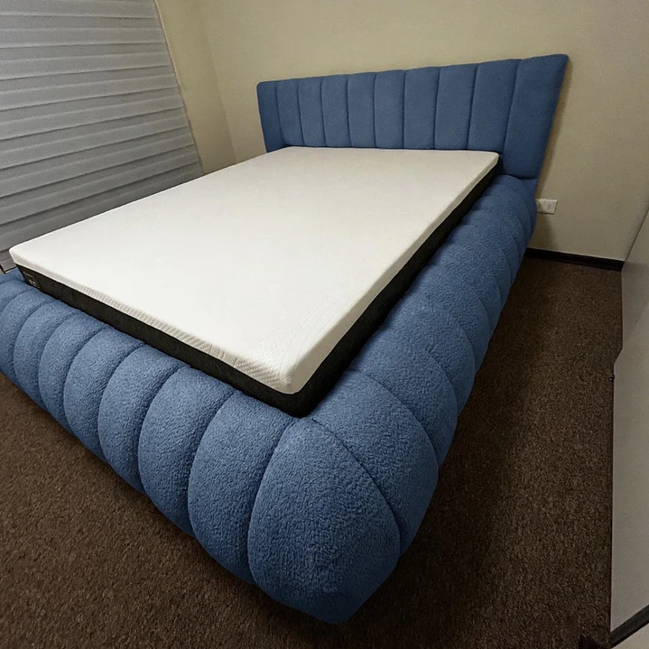 cama nube 2 plazas azul petróleo  1