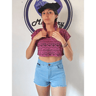 Crop Top Etnico Fucsia 2