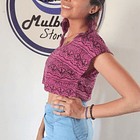 Crop Top Etnico Fucsia 4
