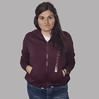 Poleron Capucha Lanilla PINK burdeo 1