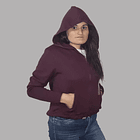 Poleron Capucha Lanilla PINK burdeo 2