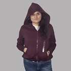 Poleron Capucha Lanilla PINK burdeo 3