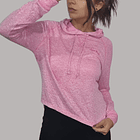 Poleron PINK Lanilla Capucha Rosa 1