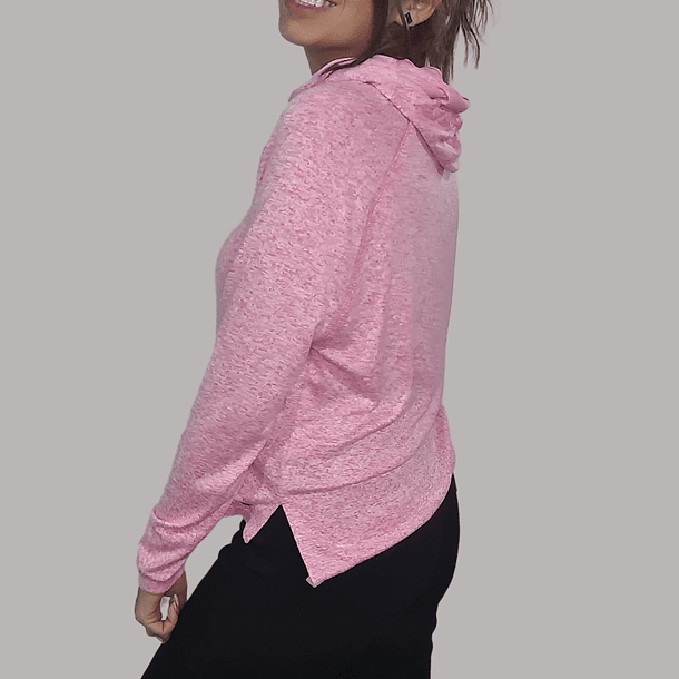 Poleron PINK Lanilla Capucha Rosa 3