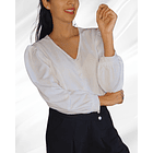 Blusa Manga Larga con Mangas Princesa Blanca 1