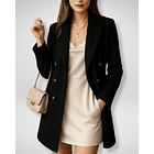 Abrigo Largo Negro Iconic 2