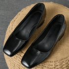 Zapato Negro Charol Mujer Taco Bajo 3
