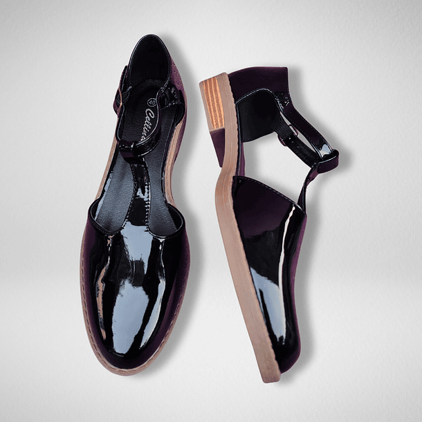 Zapato Bajo Charol Mujer 3
