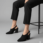 Zapato Mules Negros tacón 8 cm 1