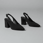 Zapato Mules Negros tacón 8 cm 4