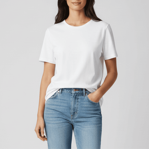 Polera Básica de Algodón – Cuello Redondo 5