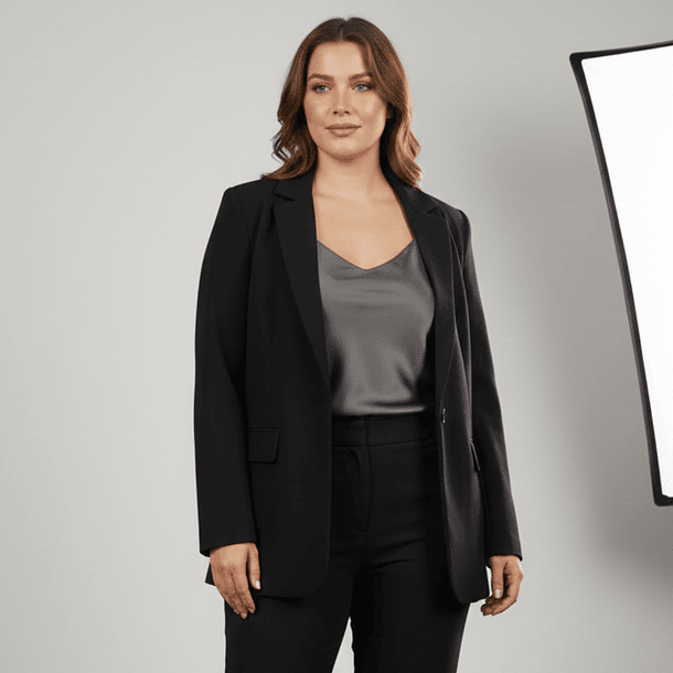 Blazer con Botón Único 3