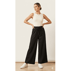 Pantalón Palazzo Mujer Tela Ligera No Traslúcida