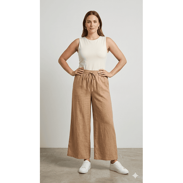 Pantalón Palazzo Mujer Tela Ligera No Traslúcida 5