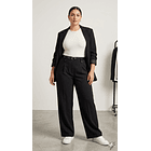 Pantalón Sastrero Mujer Tiro Alto con Cinturón Botones 2