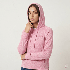 Poleron PINK Lanilla Capucha Rosa