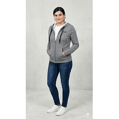 Poleron Capucha PINK gris
