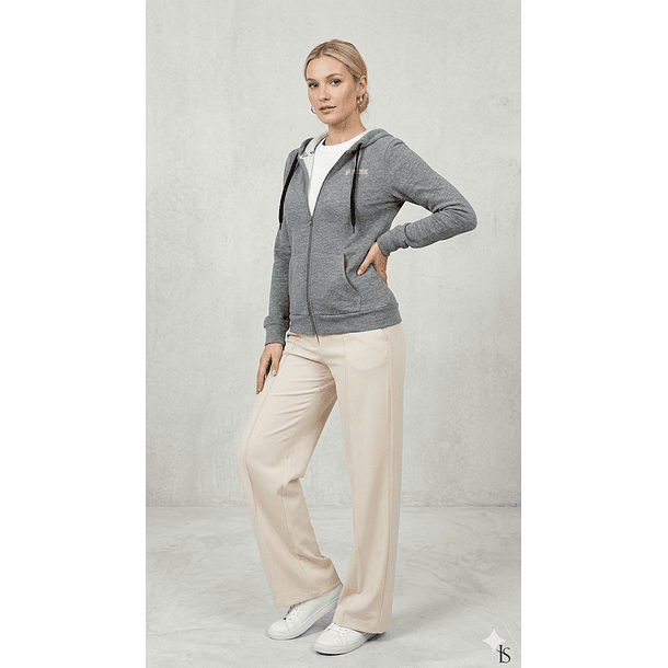 Poleron Capucha PINK gris 1