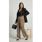 Pantalón Palazzo Animal Print Mujer  2