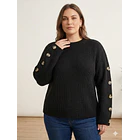 Chaleco Tejido Oversize Abotonado en Mangas 2