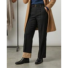 Pantalón Forrado Sastrero Mujer Tiro Alto con Cinturón Botones 3