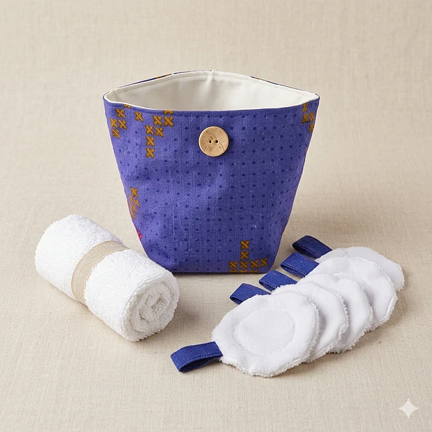 Set Desmaquillante Facial con Pétalos Reutilizables Hecho a Mano 6