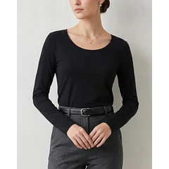 Polera Mujer Manga Larga Algodonada