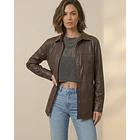 Blusa Sobrecamisa Eco Cuero 1
